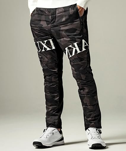 Amazon | [リュクスエイケイエムプラス] ゴルフ 中綿ロゴテーパード